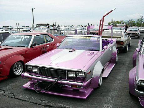 Nissan Skyline C210 with inside-out exhaust