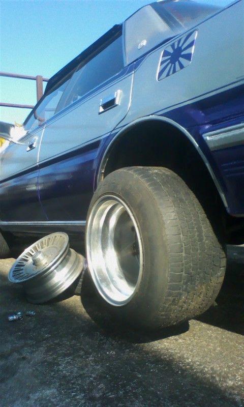 Deep dish 12J wide SSR Mk. 1 on a Toyota Crown MS125