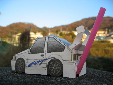 Paper craft Levin kaido racer
