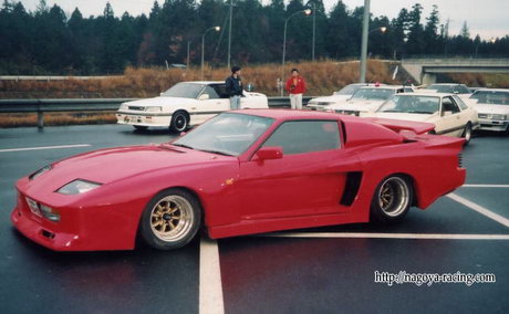 Unknown bosozoku styled car. Looks like a 80s Koenig Testarossa